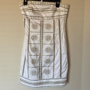 White House Black Market Embroidery With Silver Studs Dress